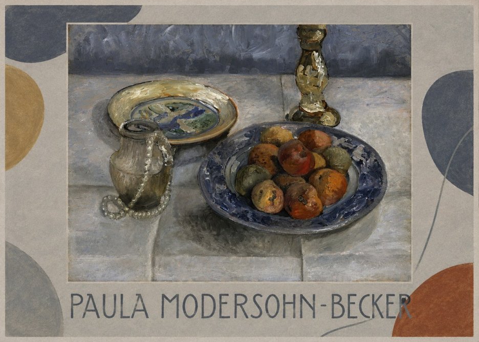 Paula Modersohn-Becker Still Life with Candlestick, Pitcher, and Fruit No1 - Poster