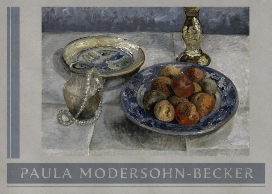 Paula Modersohn-Becker Still Life with Candlestick, Pitcher, and Fruit No2 - Poster