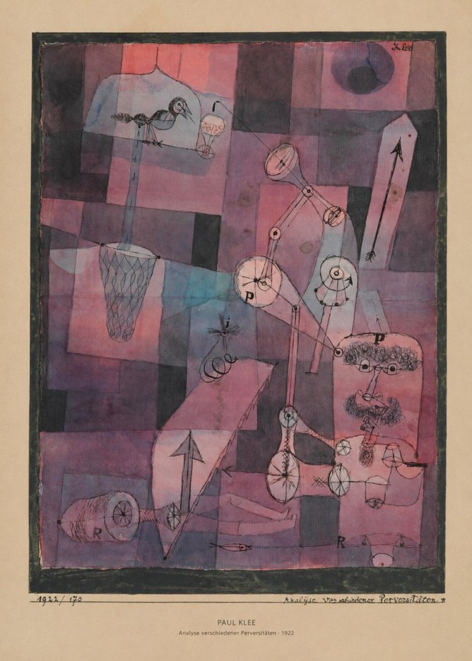 Paul Klee Analyse Verschiedener Perversitäten No5 - Poster