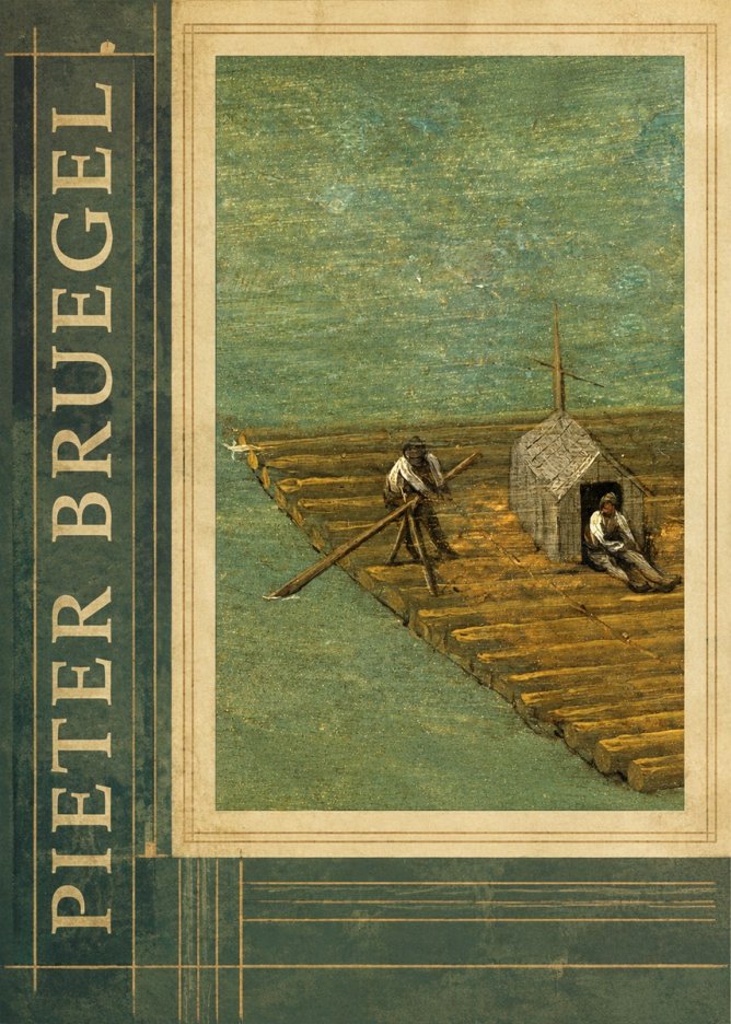 Pieter Bruegel Two Men on a Raft No2 - Poster