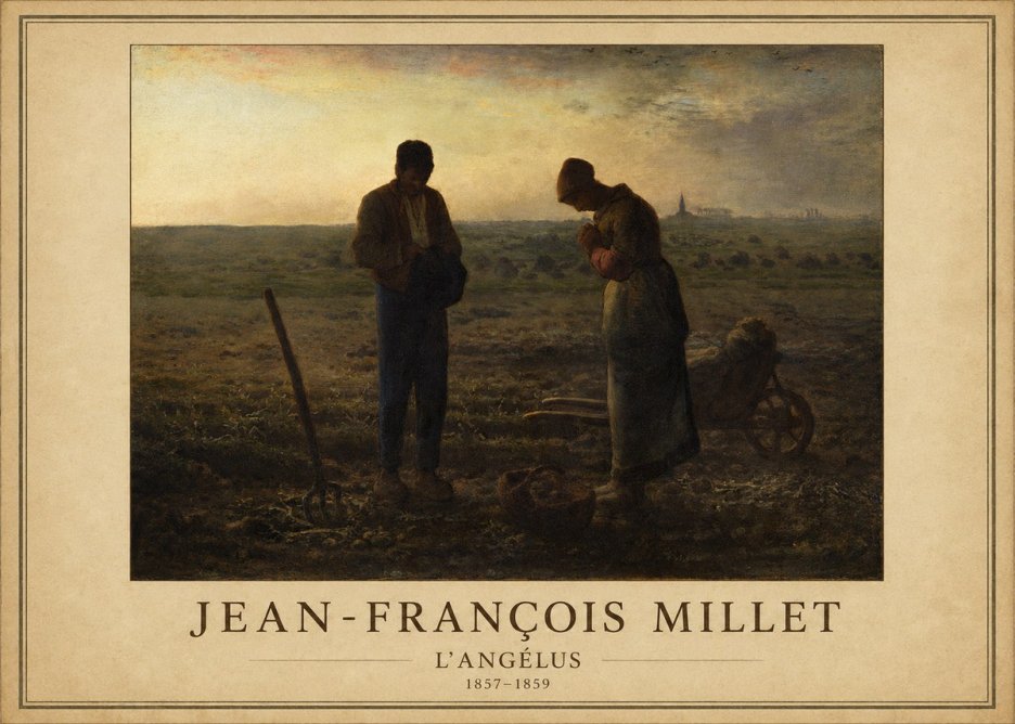 Jean-François Millet L'angélus II No1 - Poster