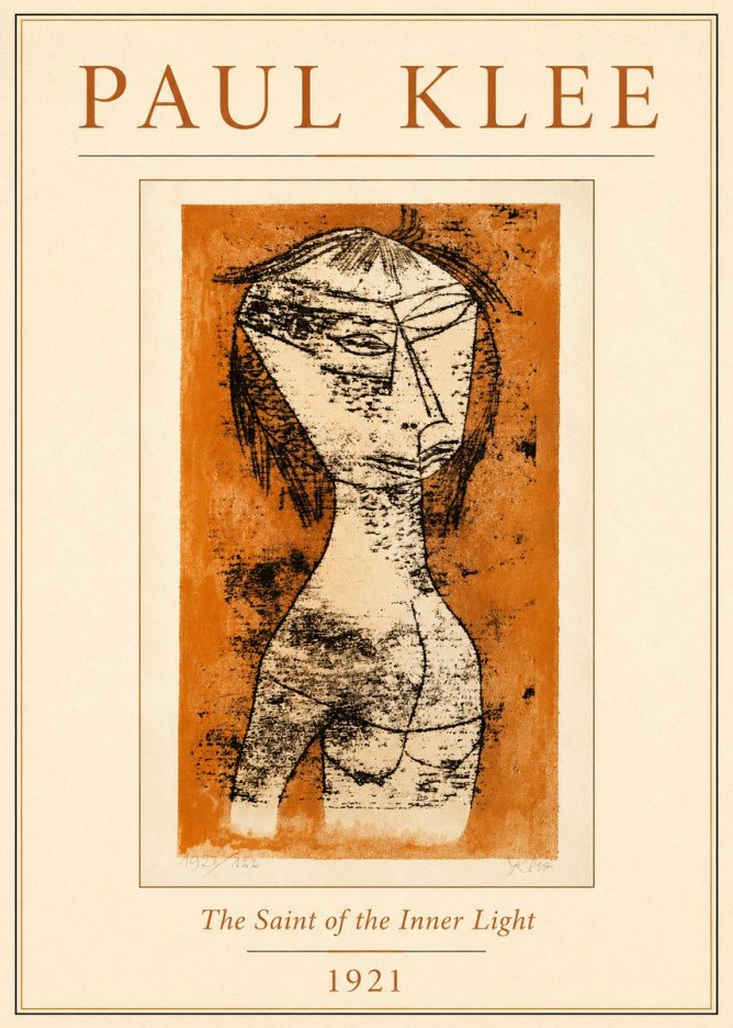 Paul Klee Die Heilige Vom Innern Licht No4 - Poster