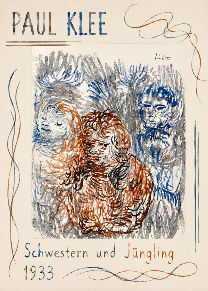 Paul Klee Schwestern Und Jüngling No1 - Poster