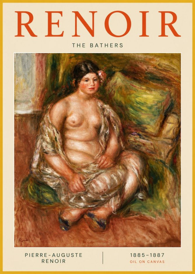 Renoir Seated Nude No3 - Poster