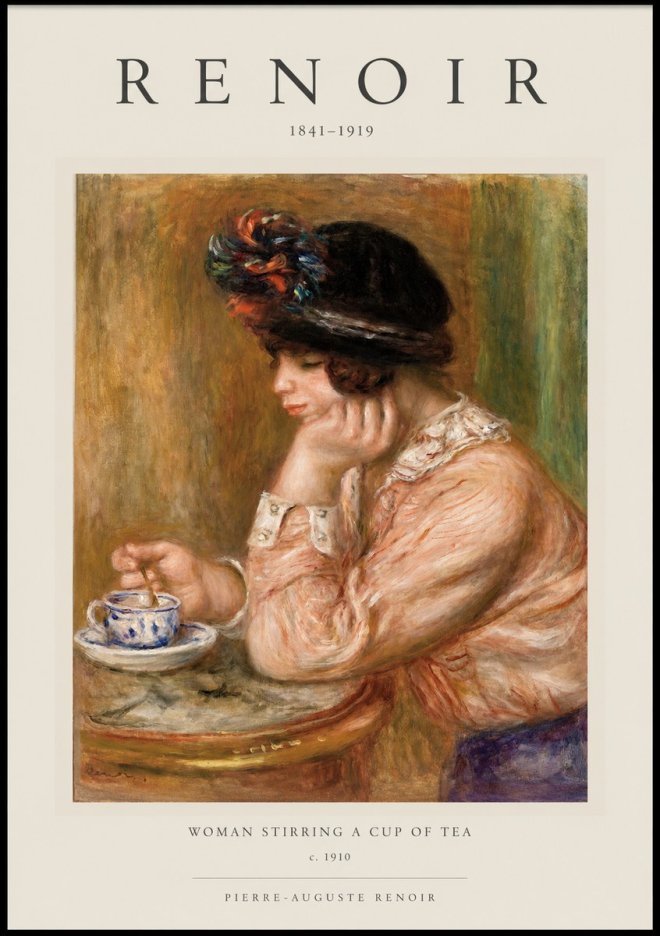 Renoir Woman Stirring a Cup of Tea No1 - Poster
