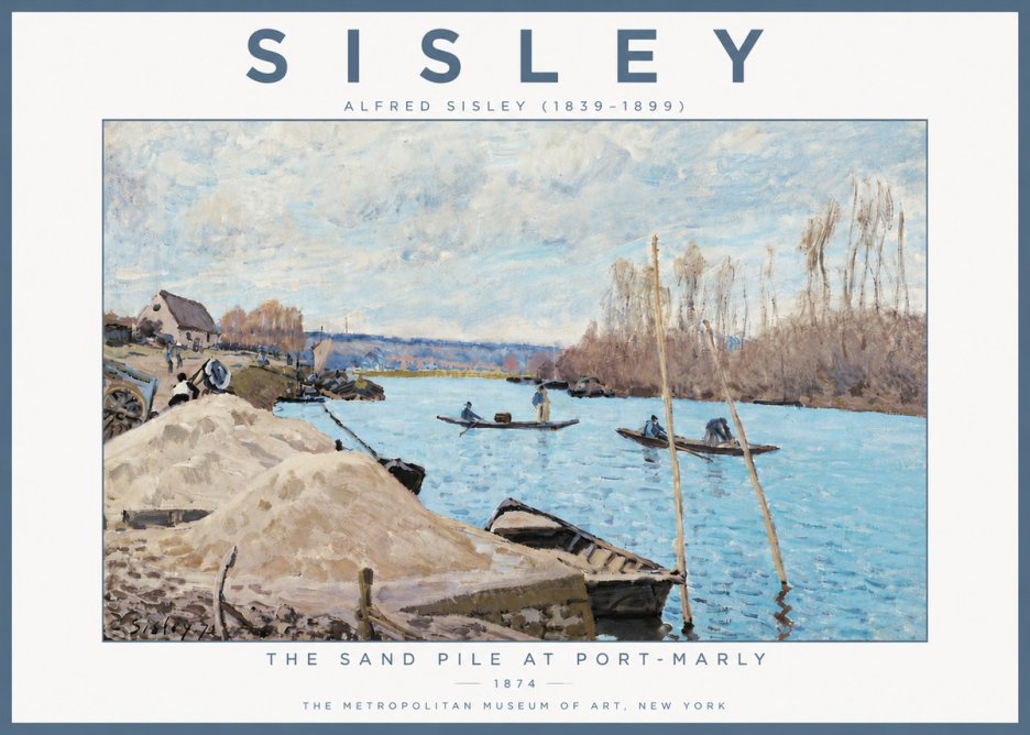 Sisley The Sand Pile at Port-marly No5 - Poster