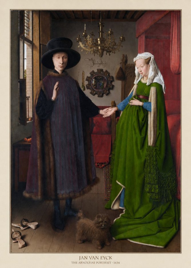 Jan van Eyck The Arnolfini Portrait VI No6 - Poster