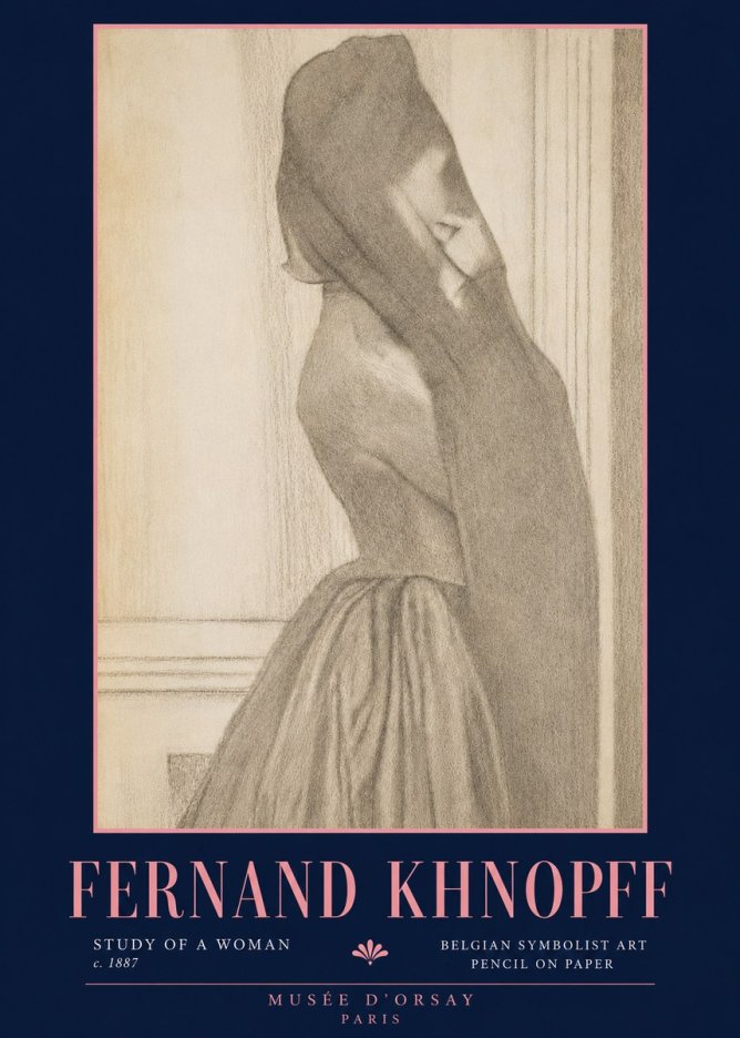 Fernand Khnopff Study of a Woman No4 - Poster