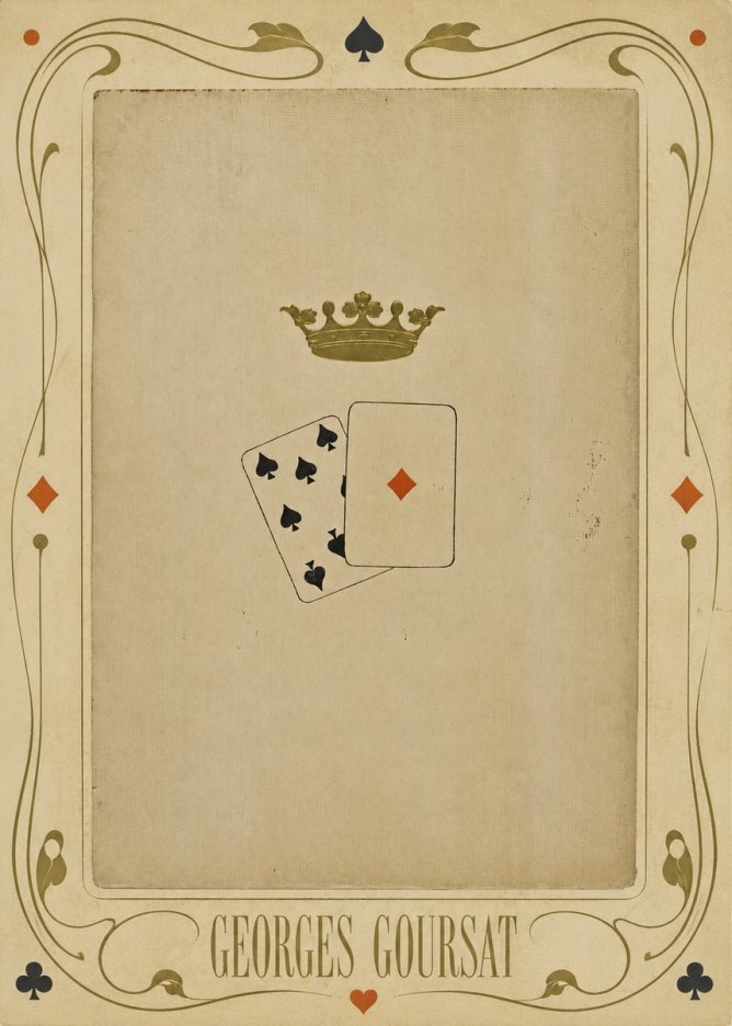 Georges Goursat Crown and Playing Cards No5 - Poster