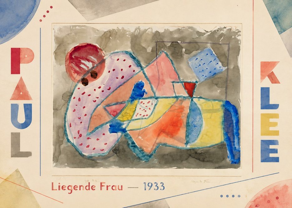 Paul Klee Liegende Frau - 1933 No6 - Poster