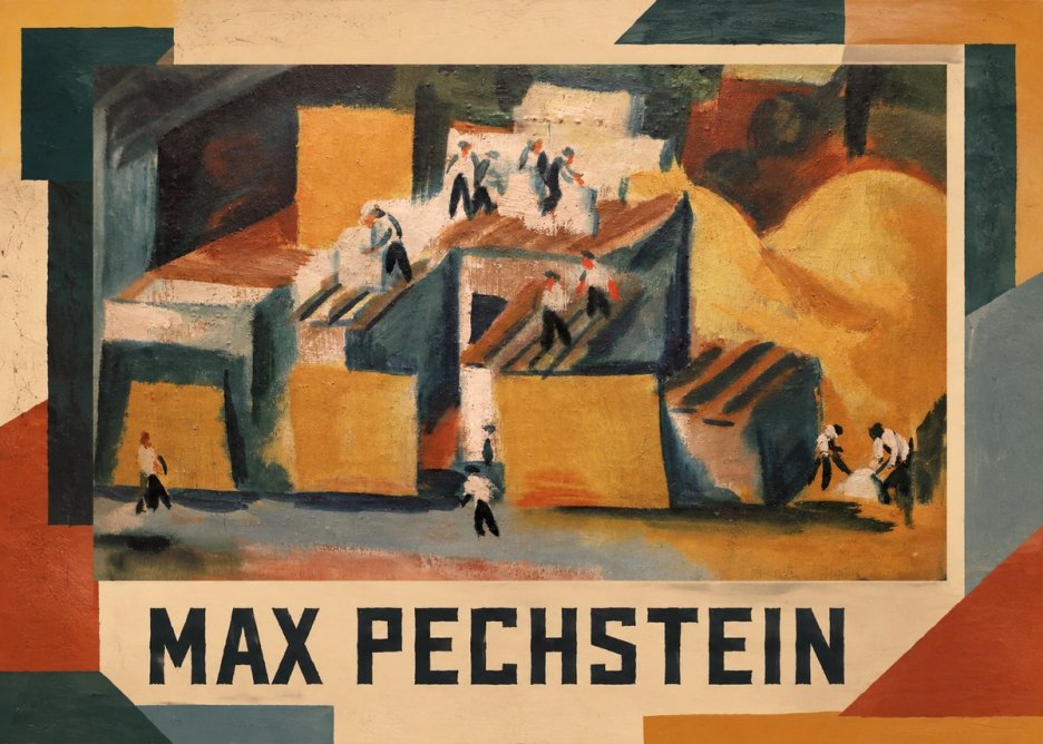 Max Pechstein Workers on Rooftops No1 - Poster
