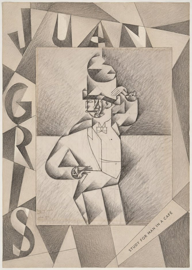 Juan Gris Study for Man in a Café No5 - Poster