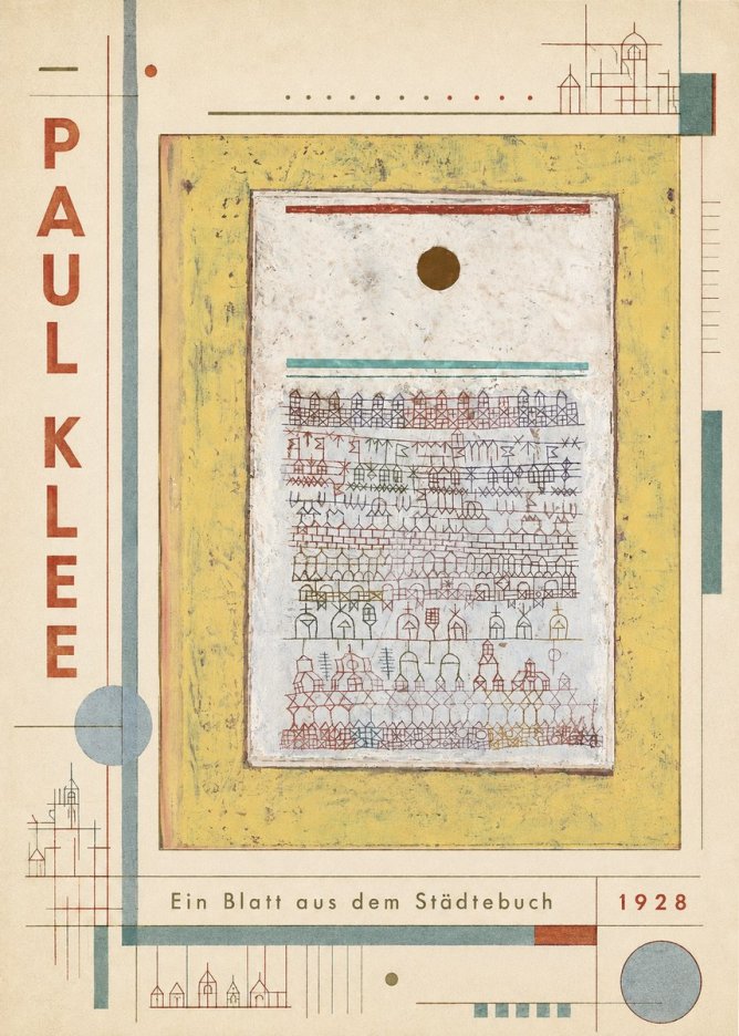 Paul Klee Ein Blatt Aus Dem Städtebuch No4 - Poster