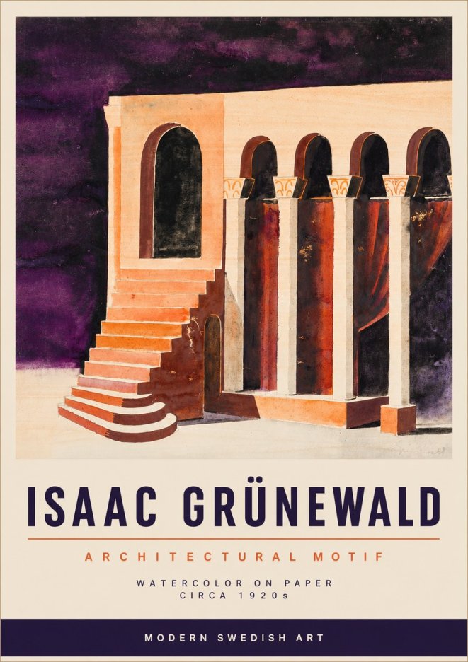 Isaac Grünewald Architectural Motif I No3 - Poster