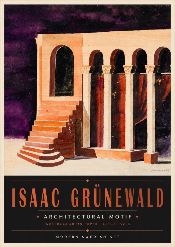 Isaac Grünewald Architectural Motif I No5 - Poster