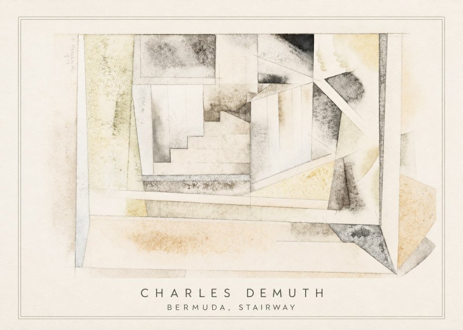 Charles Demuth Bermuda, Stairway No4 - Poster