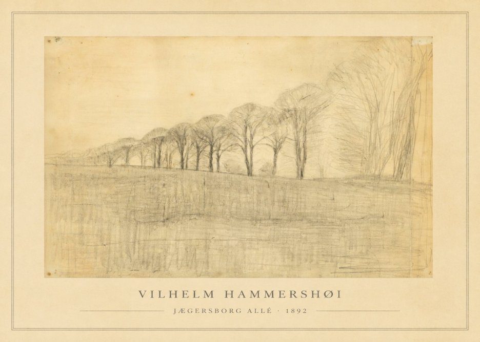 Vilhelm Hammershøi Jægersborg Allé No1 - Poster