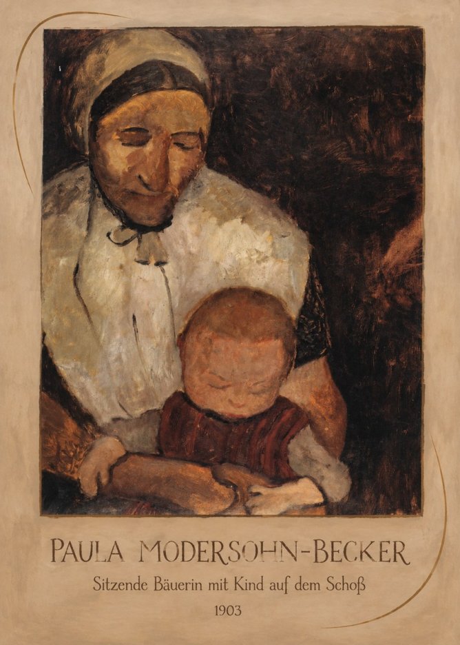 Paula Modersohn-Becker Sitzende Bäuerin Mit Kind Auf Dem Schoß No4 - Poster