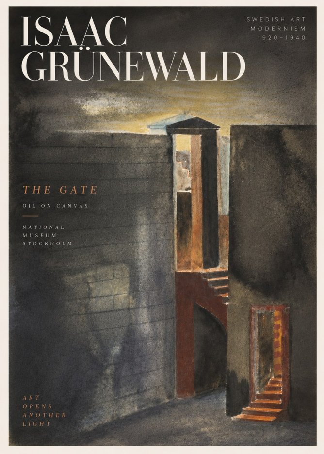 Isaac Grünewald Architectural Fantasy No5 - Poster