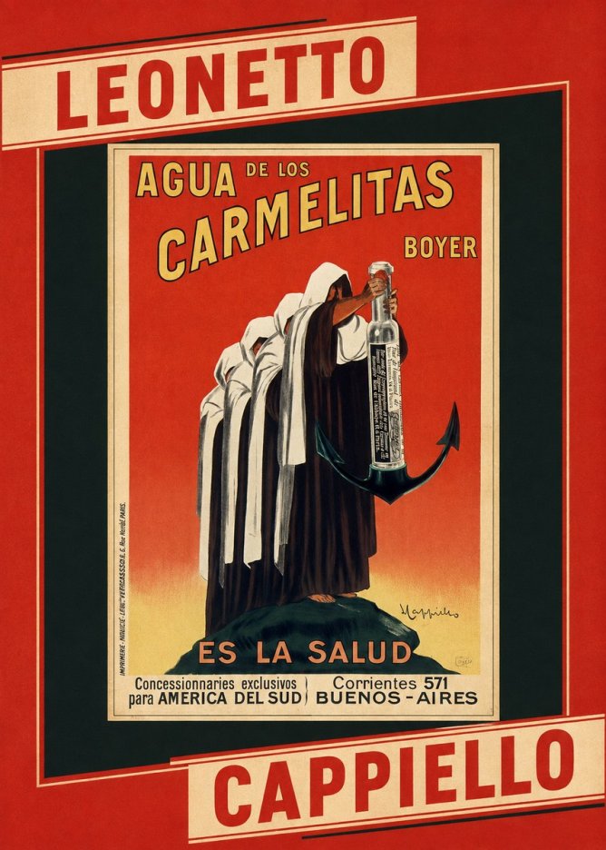Leonetto Cappiello Agua De Los Carmelitas Boyer No6 - Poster