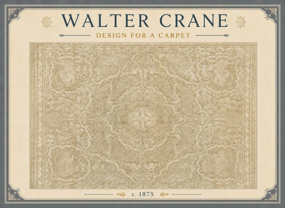 Walter Crane Design for a Carpet No6 - Poster