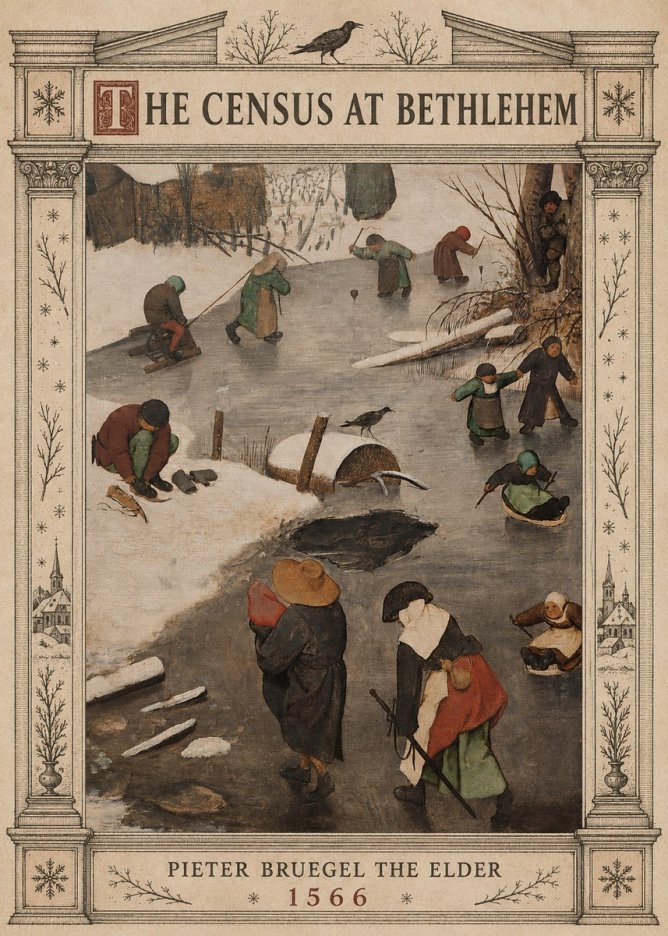 Pieter Bruegel The Census at Bethlehem II No5 - Poster