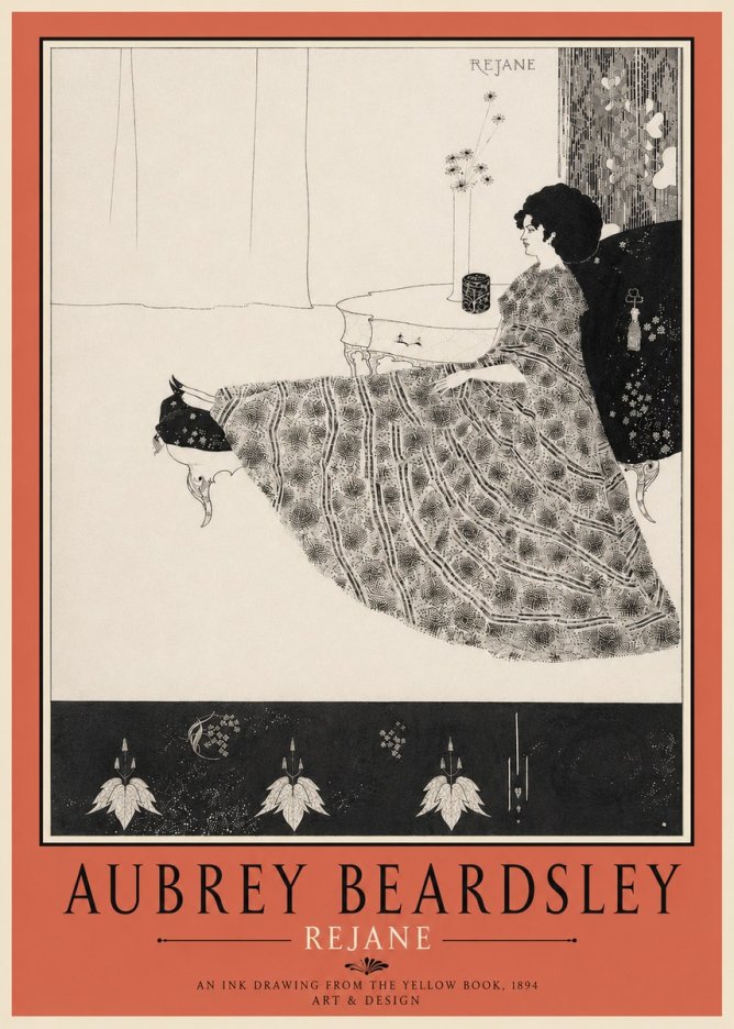 Aubrey Beardsley Rejane II No4 - Poster
