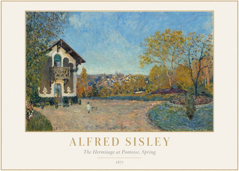 Sisley The Hermitage at Pontoise, Spring No1 - Poster