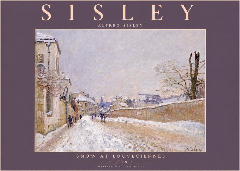 Sisley Snow at Louveciennes No5 - Poster