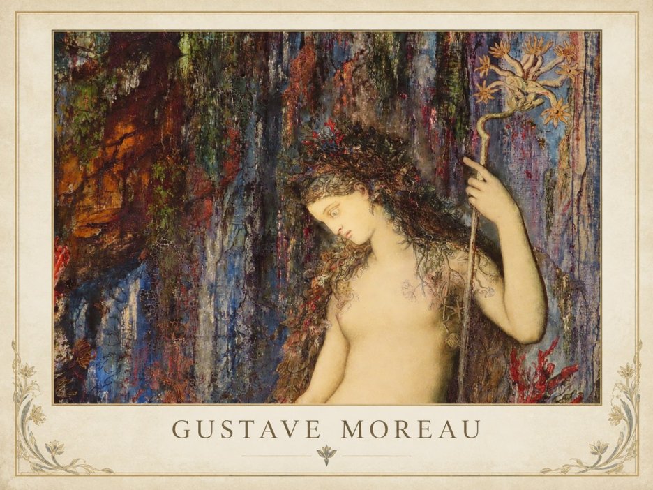 Gustave Moreau The Flower with the Human Head No1 - Poster