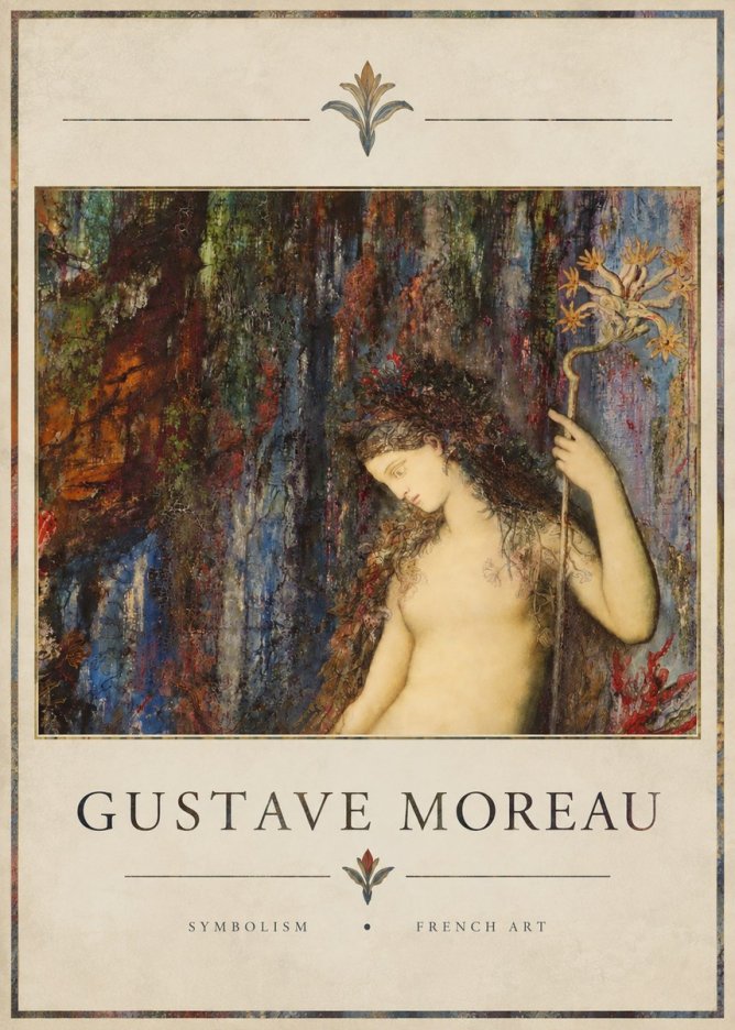 Gustave Moreau The Flower with the Human Head No4 - Poster