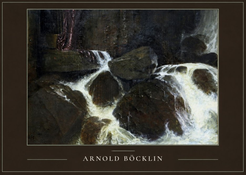 Arnold Böcklin The Nymph of the Waterfall No4 - Poster
