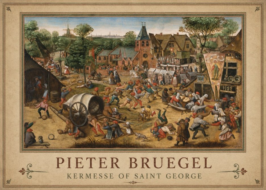 Pieter Bruegel Kermesse of Saint George No1 - Poster