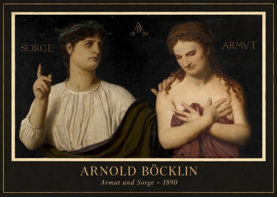 Arnold Böcklin Armut Und Sorge No3 - Poster