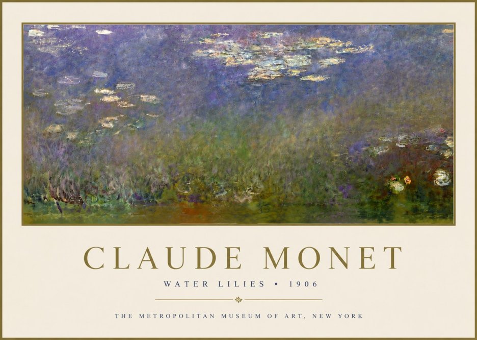 Monet Water Lilies - 1906 No5 - Poster