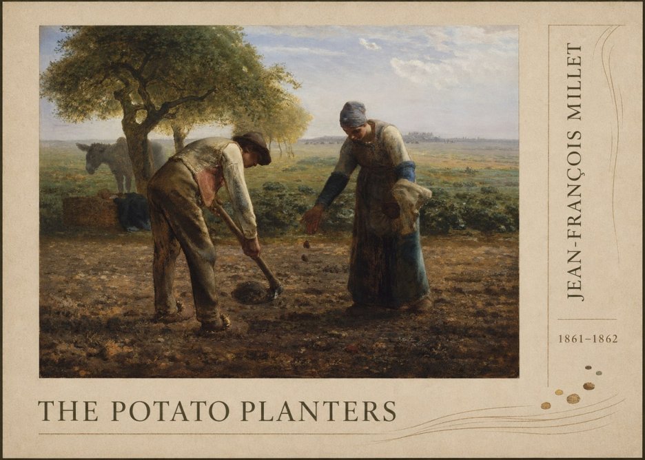 Jean-François Millet The Potato Planters No3 - Poster