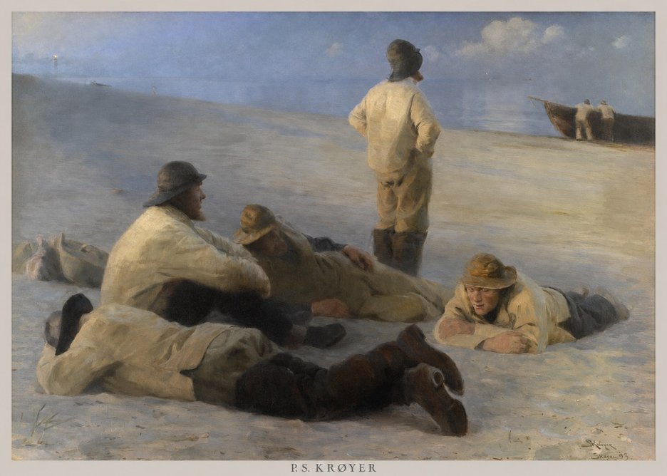 P.S. Krøyer Fishermen on Skagen Beach No6 - Poster