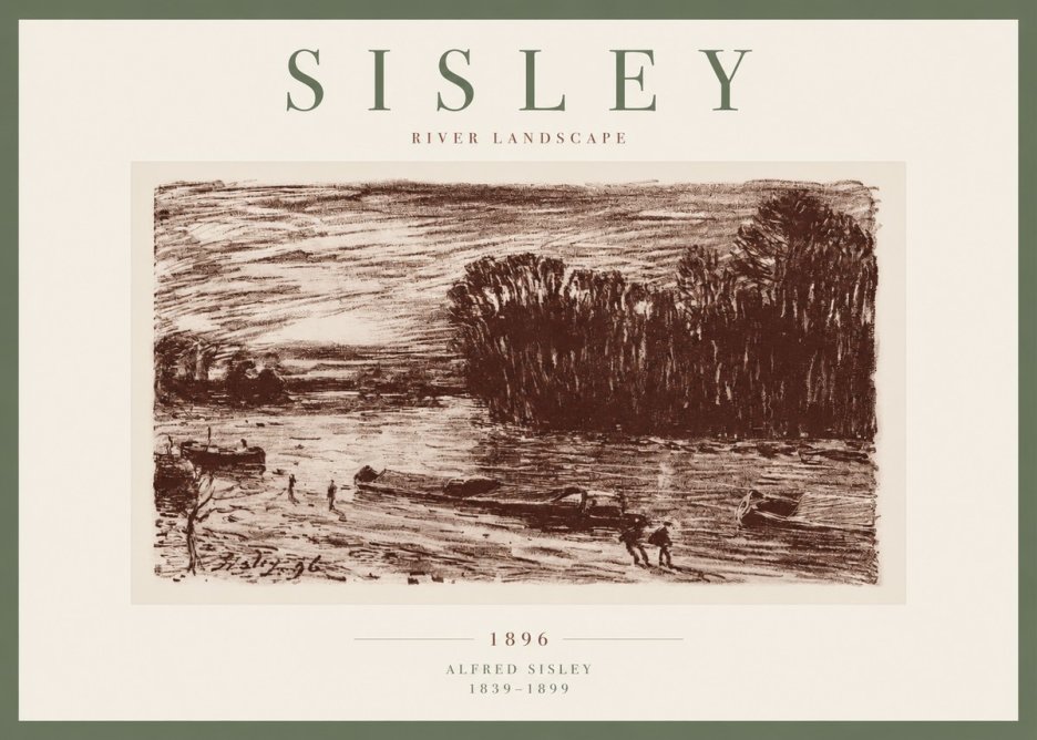 Sisley River Landscape No2 - Poster