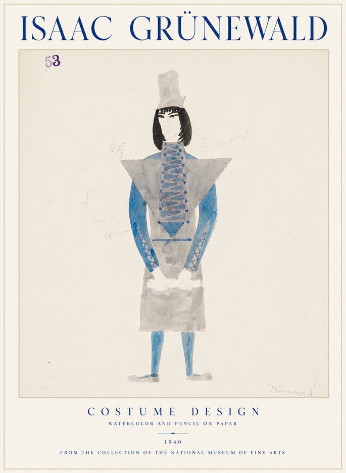 Isaac Grünewald Costume Design X No1 - Poster