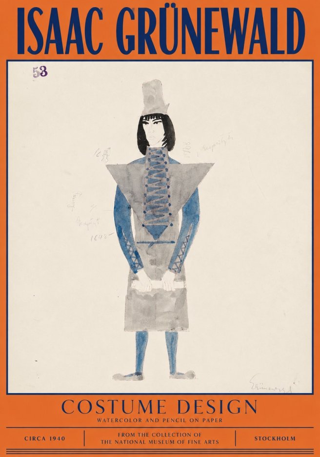 Isaac Grünewald Costume Design X No2 - Poster