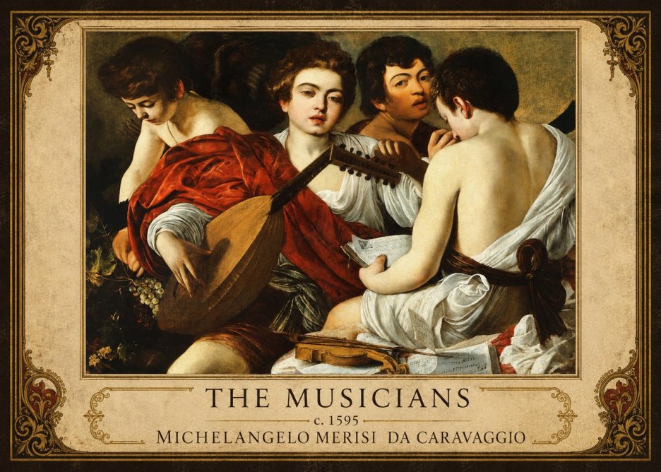 Michelangelo Merisi da Caravaggio The Musicians I No6 - Poster