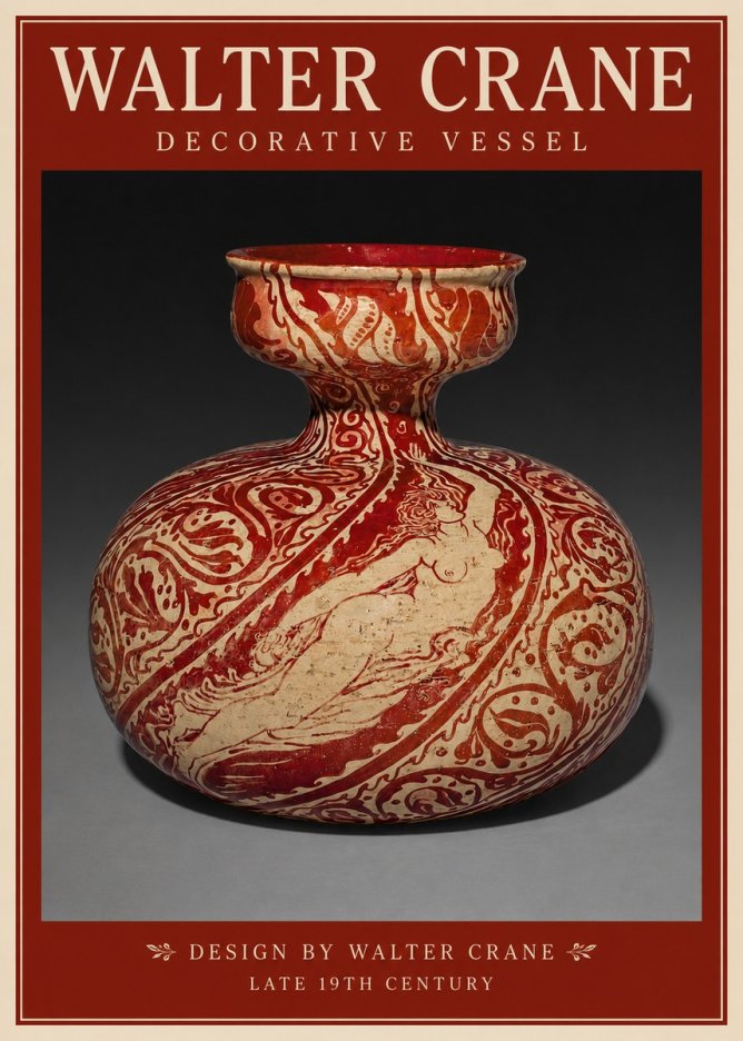 Walter Crane Decorative Vessel No2 - Poster