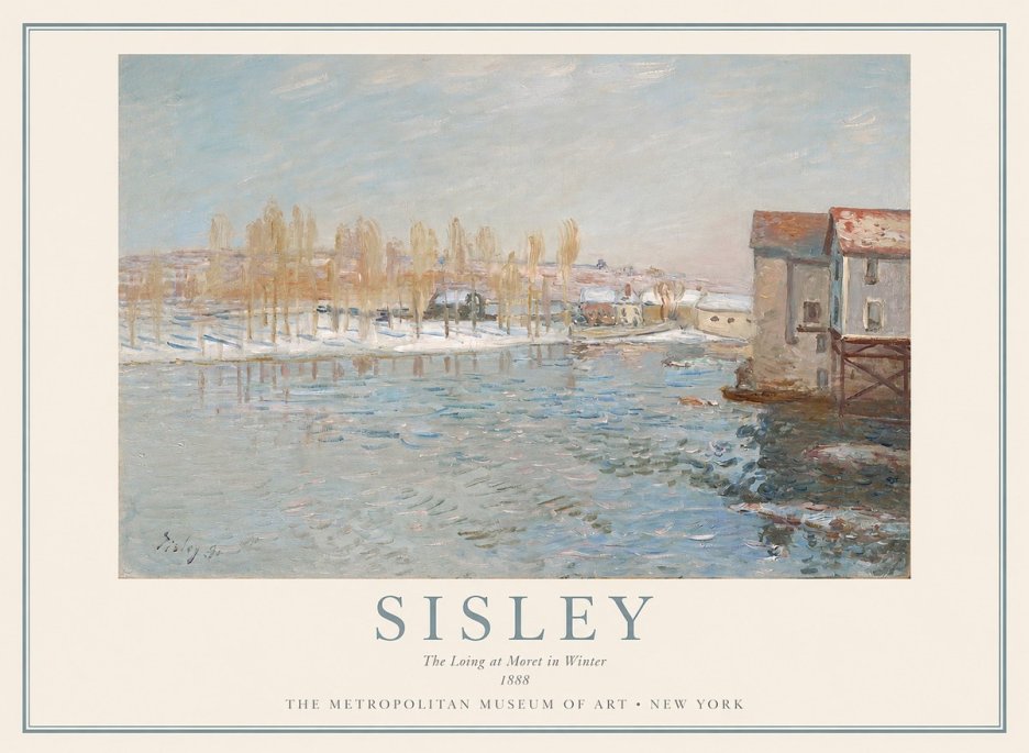 Sisley The Loing at Moret in Winter No1 - Poster