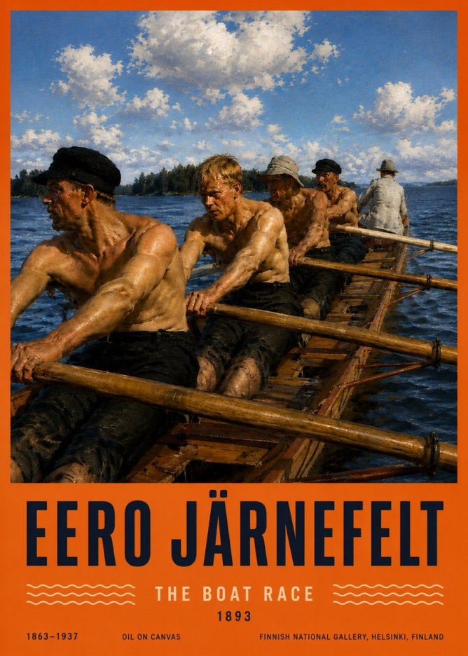 Eero Järnefelt The Boat Race No6 - Poster