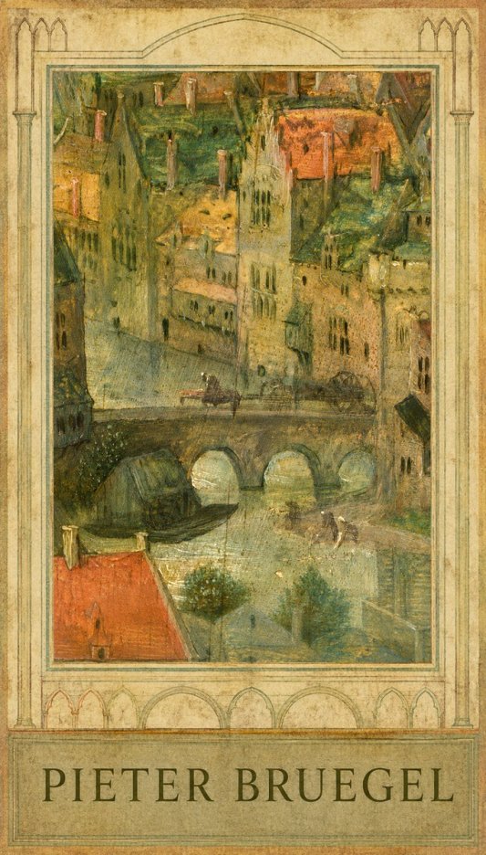 Pieter Bruegel Cityscape with Bridge No1 - Poster