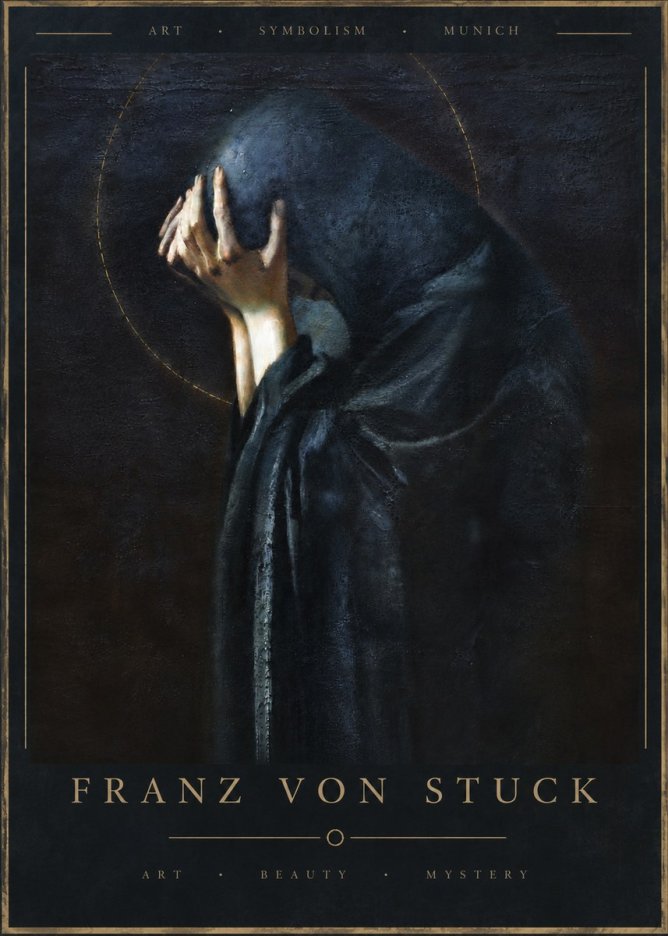 Franz von Stuck The Mourner No6 - Poster