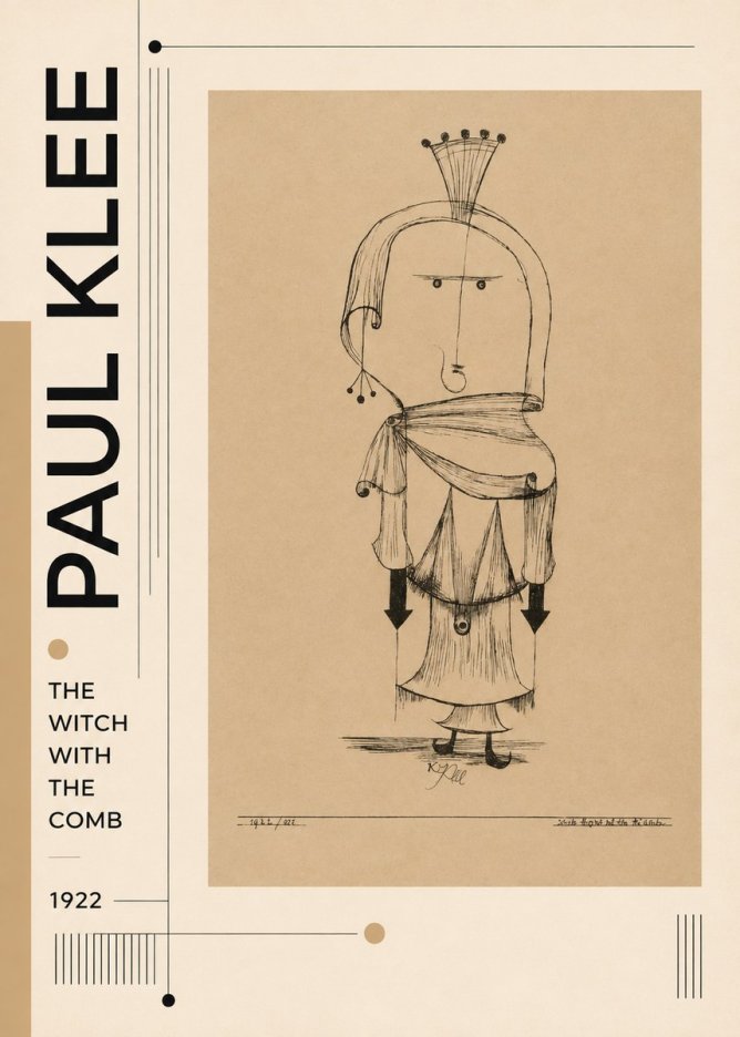 Paul Klee The Witch with the Comb No3 - Poster