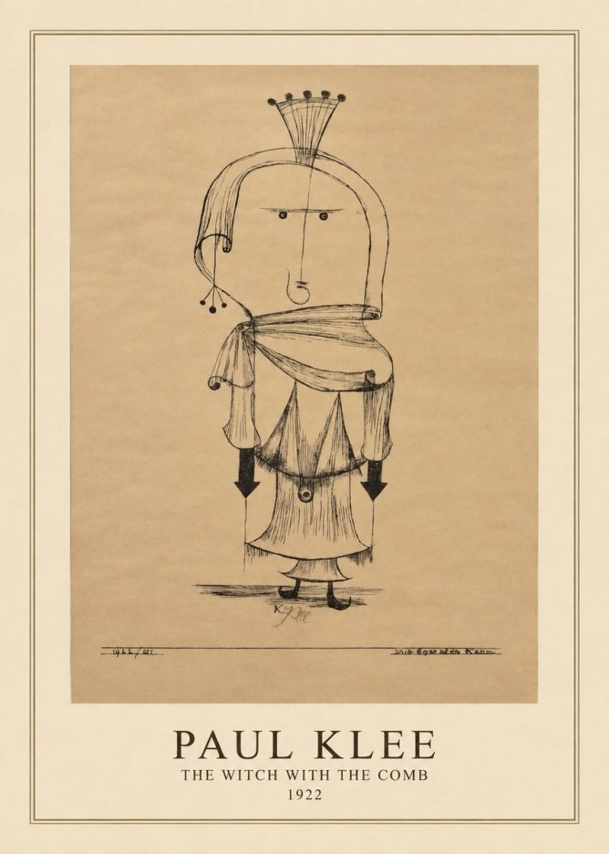 Paul Klee The Witch with the Comb No4 - Poster