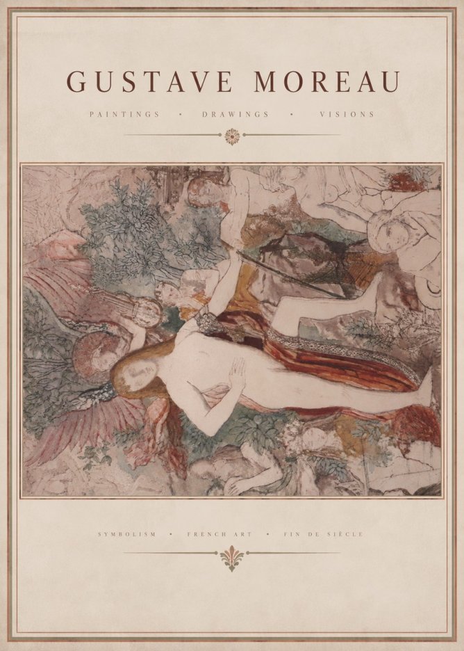 Gustave Moreau The Hymn to Beauty No4 - Poster