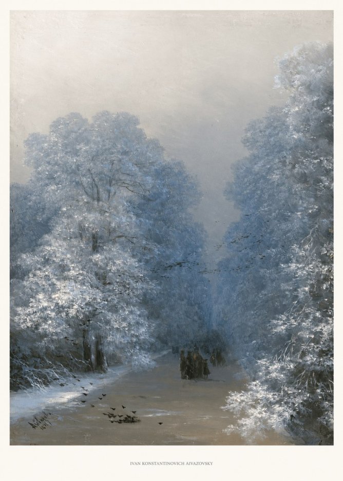 Ivan Konstantinovich Aivazovsky Winter Forest No5 - Poster